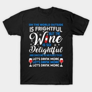 Funny Wine Gifts Men Women Wine Ugly Christmas Wine T-Shirt